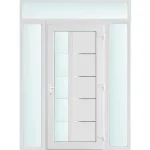 160x240 jobbos Memphis 1 üveges bejárati ajtó 2 rétegű üveggel és hőszigetelt panellel 5 kamrás fehér Nézd meg most