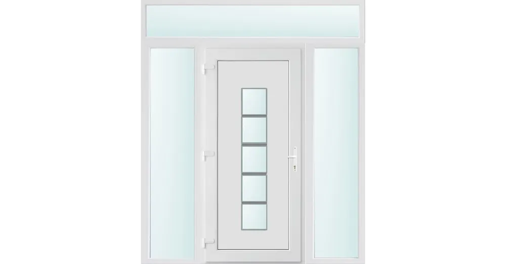 Prémium 180x240 balos El Paso 1 üveges bejárati ajtó 2 rétegű üveggel és hőszigetelt panellel 5 kamrás fehér