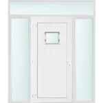 200x240 balos Chicago 1 üveges bejárati ajtó 2 rétegű üveggel és hőszigetelt panellel 5 kamrás fehér Vedd meg online