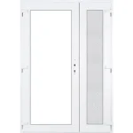 Újdonság Denver 140x210 balos üres bejárati ajtó fehér színben 24 mm üveg nélkül