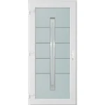 100x210 balos Phoenix 1 üveges bejárati ajtó 3 rétegű üveggel és hőszigetelt panellel 5 kamrás fehér Kedvezményes ár