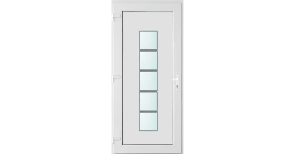 90x210 balos El Paso 1 üveges bejárati ajtó 3 rétegű üveggel és hőszigetelt panellel 5 kamrás fehér Különleges ajánlat