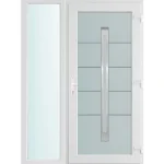 140x210 jobbos Phoenix 1 üveges bejárati ajtó 3 rétegű üveggel és hőszigetelt panellel 5 kamrás fehér Outlet