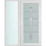150x210 jobbos Phoenix 1 üveges bejárati ajtó 3 rétegű üveggel és hőszigetelt panellel 5 kamrás fehér Legjobb ár