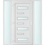 Kihagyhatatlan ajánlat 160x210 balos Charlotte 7 üveges bejárati ajtó 3 rétegű üveggel és hőszigetelt panellel 5 kamrás fehér