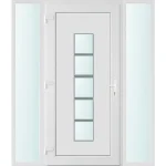 160x210 balos El Paso 1 üveges bejárati ajtó 3 rétegű üveggel és hőszigetelt panellel 5 kamrás fehér Azonnali szállítás