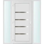 Outlet 160x210 balos Boston tömör bejárati ajtó 3 rétegű üveggel és hőszigetelt panellel 5 kamrás fehér