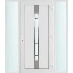 160x210 jobbos Philadelphia 1 üveges bejárati ajtó 3 rétegű üveggel és hőszigetelt panellel 5 kamrás fehér Kedvezmény