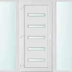 200x210 balos Detroit 5 üveges bejárati ajtó 3 rétegű üveggel és hőszigetelt panellel 5 kamrás fehér Szuper akció