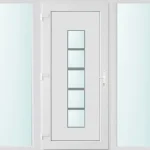 200x210 balos El Paso 1 üveges bejárati ajtó 3 rétegű üveggel és hőszigetelt panellel 5 kamrás fehér Vásárlói kedvenc
