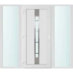 Népszerű 200x210 balos Philadelphia 1 üveges bejárati ajtó 3 rétegű üveggel és hőszigetelt panellel 5 kamrás fehér