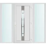 200x210 jobbos Philadelphia 1 üveges bejárati ajtó 3 rétegű üveggel és hőszigetelt panellel 5 kamrás fehér Népszerű