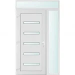 Prémium 130x240 balos Detroit 5 üveges bejárati ajtó 3 rétegű üveggel és hőszigetelt panellel 5 kamrás fehér