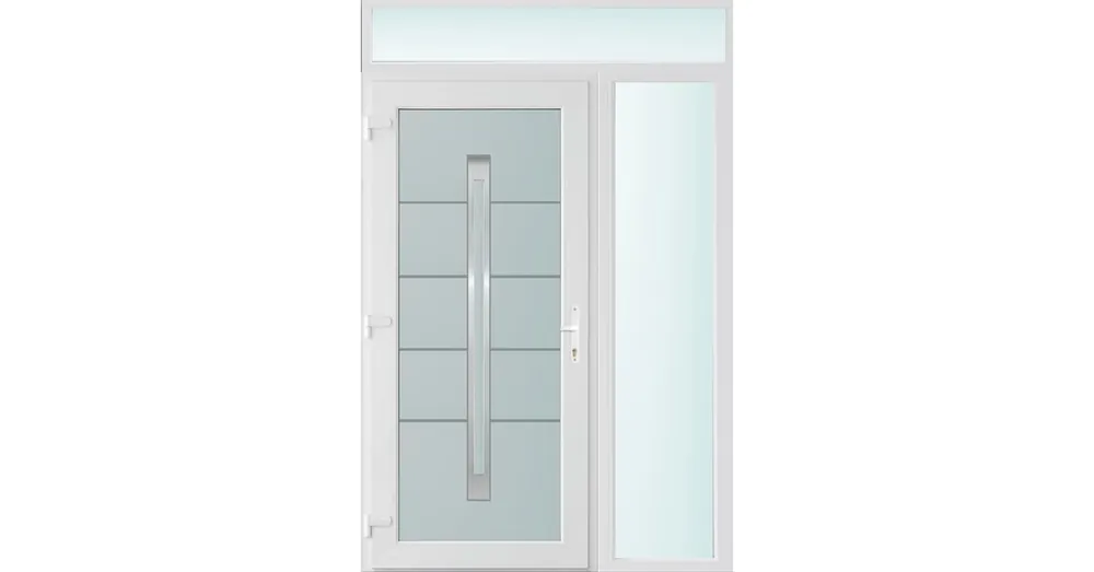 Prémium 140x240 balos Phoenix 1 üveges bejárati ajtó 3 rétegű üveggel és hőszigetelt panellel 5 kamrás fehér