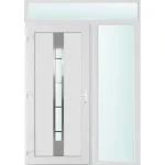 Prémium 150x240 balos Philadelphia 1 üveges bejárati ajtó 3 rétegű üveggel és hőszigetelt panellel 5 kamrás fehér