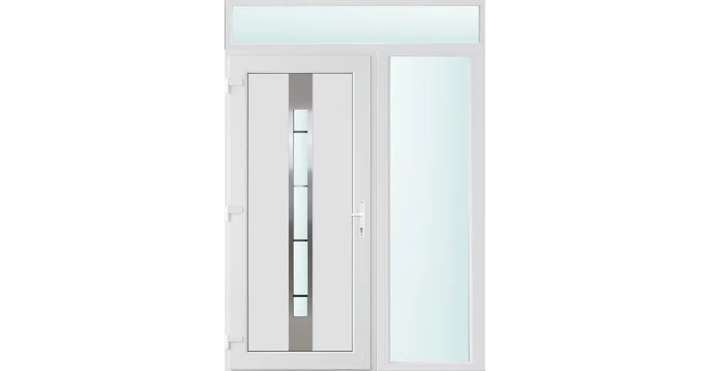 Prémium 150x240 balos Philadelphia 1 üveges bejárati ajtó 3 rétegű üveggel és hőszigetelt panellel 5 kamrás fehér