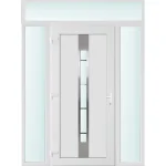 160x240 balos Philadelphia 1 üveges bejárati ajtó 3 rétegű üveggel és hőszigetelt panellel 5 kamrás fehér Gyors szállítás
