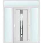 Bestseller 180x240 jobbos Philadelphia 1 üveges bejárati ajtó 3 rétegű üveggel és hőszigetelt panellel 5 kamrás fehér