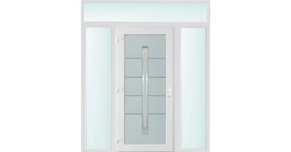 200x240 balos Phoenix 1 üveges bejárati ajtó 3 rétegű üveggel és hőszigetelt panellel 5 kamrás fehér Biztonságos fizetés