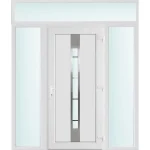 Bestseller 200x240 jobbos Philadelphia 1 üveges bejárati ajtó 3 rétegű üveggel és hőszigetelt panellel 5 kamrás fehér