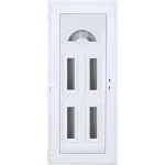 Outlet 90x210 balos Köln 5 üveges bejárati ajtó 3 rétegű üveggel extra vastag hőszigetelt panellal 5 kamrás fehér