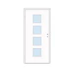 Akció Dekor beltéri ajtó Sína 100x210 balos fehér 10-12 tokkal